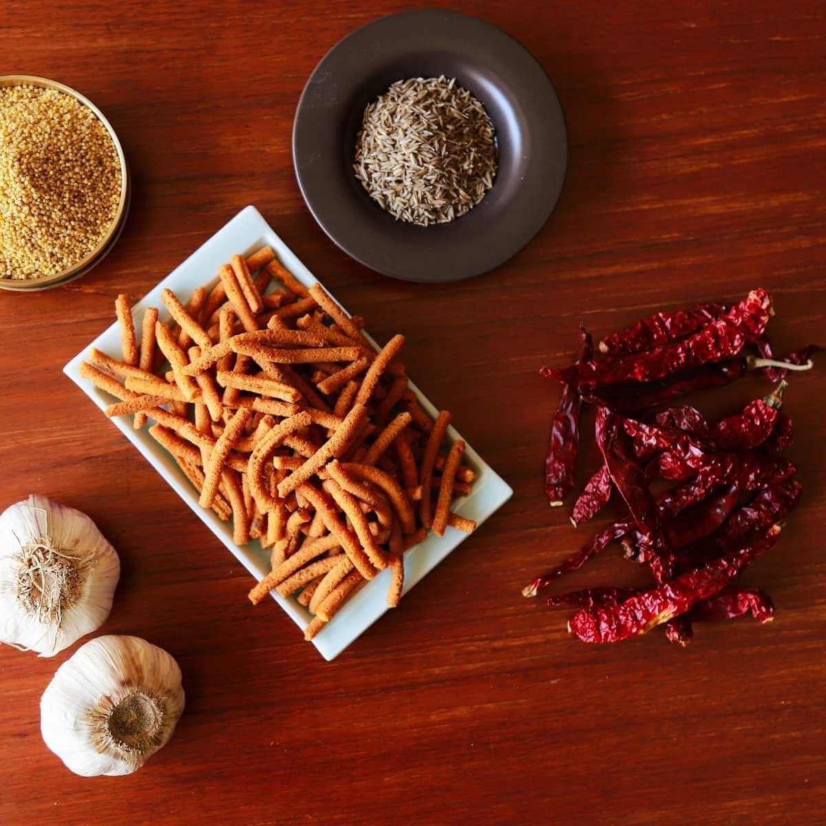 Foxtail Millet (Thinai) Kara Sev- Snackative -