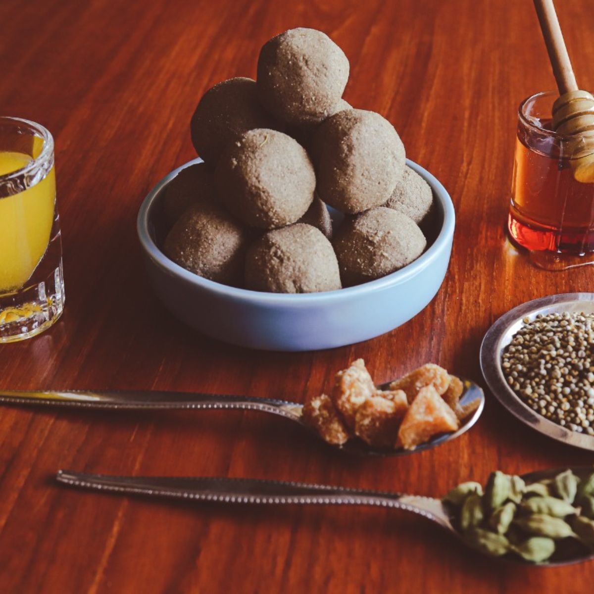 Kambu Thaen (Honey) Laddu