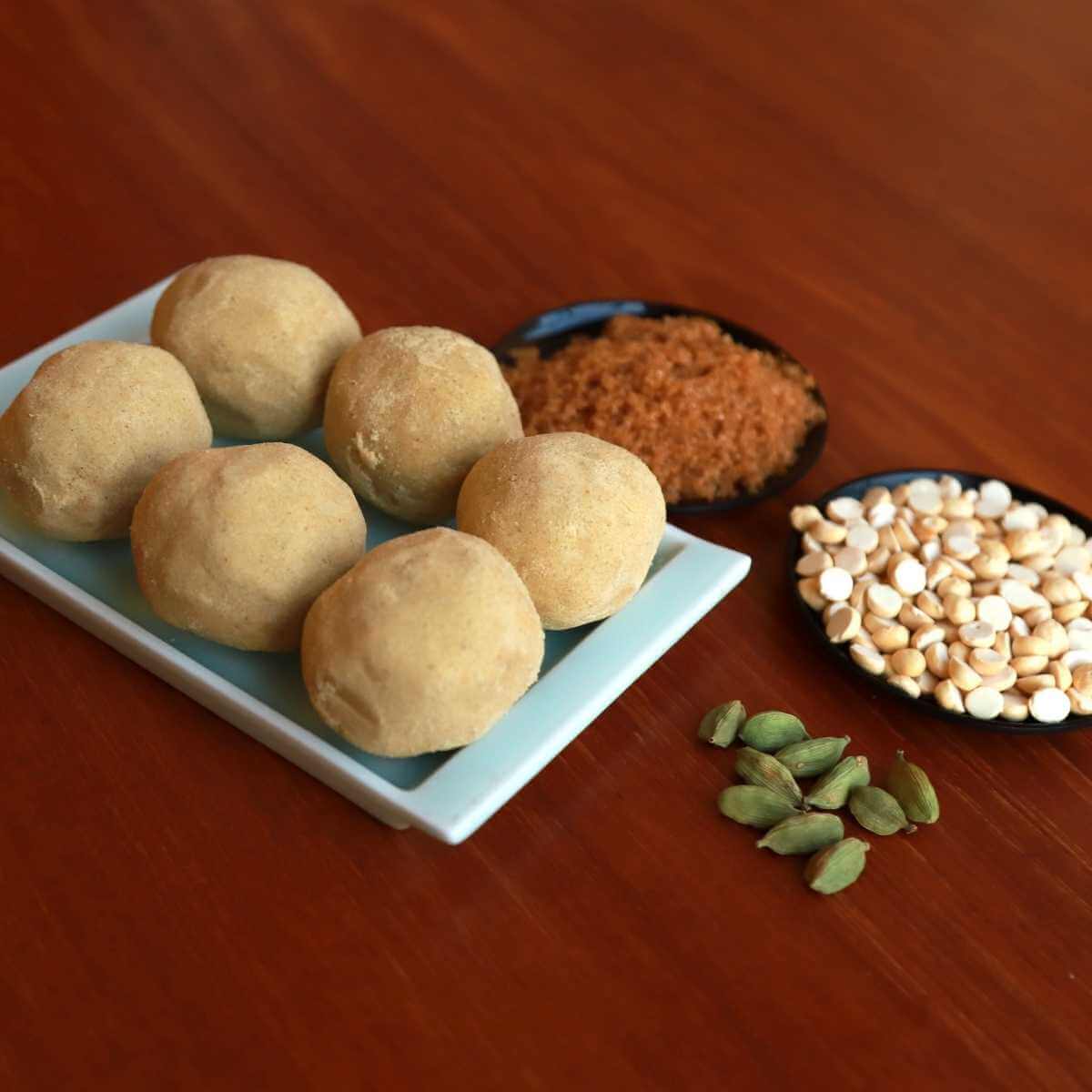 Pottu Kadalai ( Roasted Gram) Laddu- Snackative - 