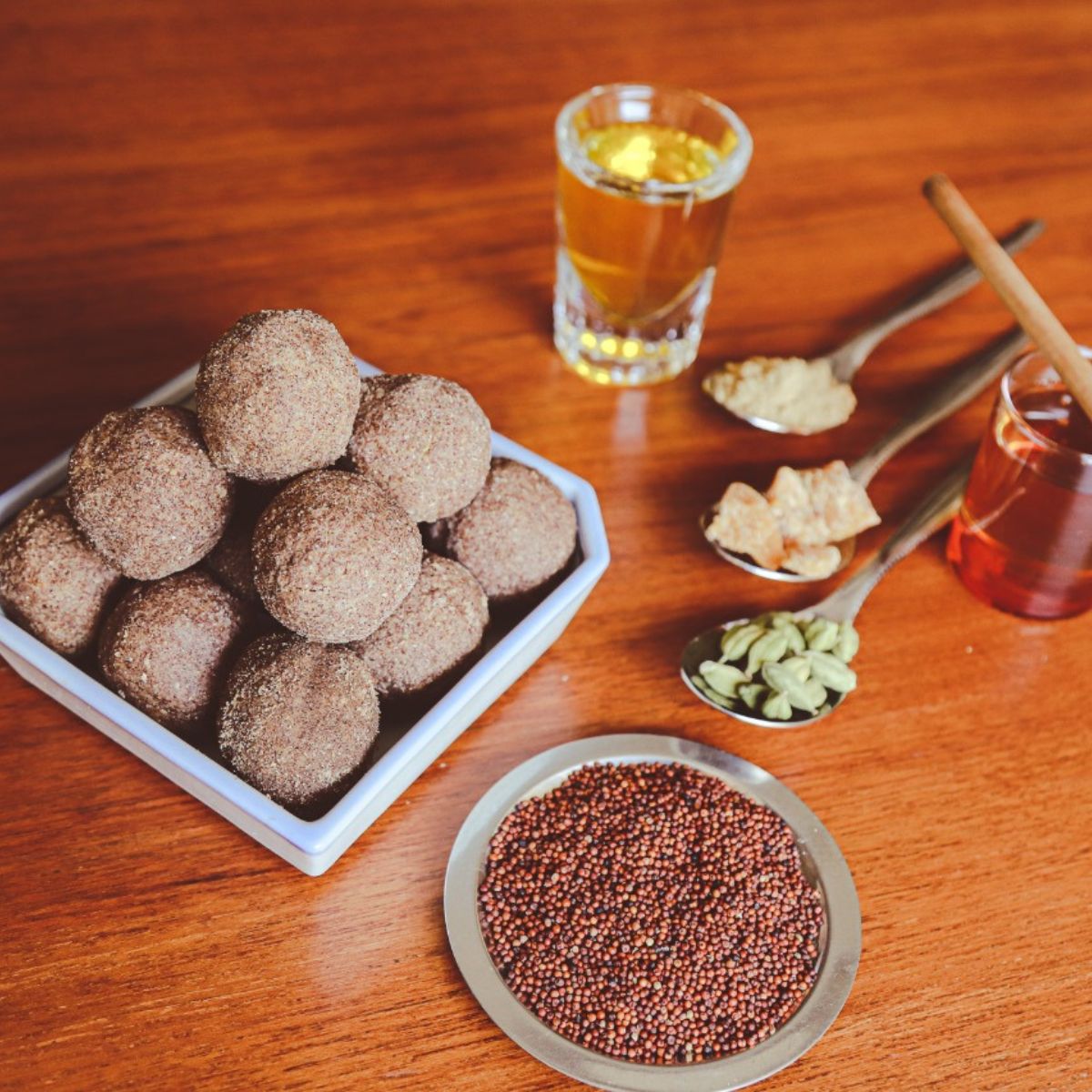 Ragi Thaen (Honey) Laddu