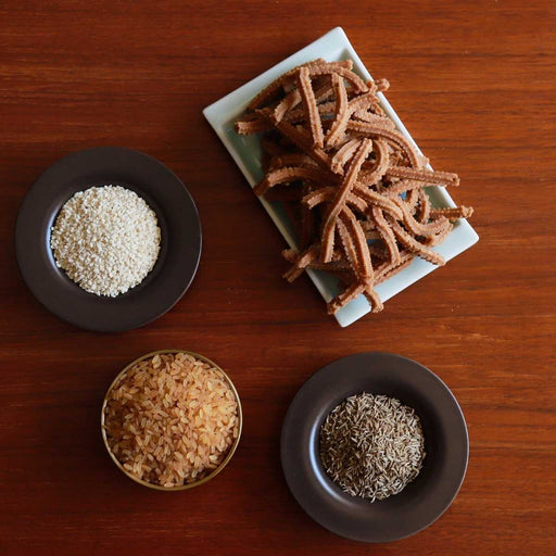 Sigappu Arisi (Red Rice) Mullu Murukku- Snackative - 